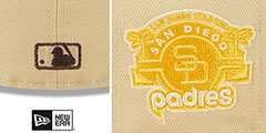 Padres ILLUSION SIDE-PATCH Gold-Brown Fitted Hat by New Era - 4th View