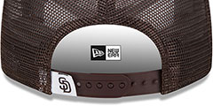 Padres TEAM-BASIC TRUCKER SNAPBACK Brown Hat by New Era - 4th View