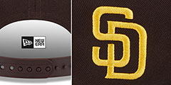 Padres TEAM-SCRIPT SNAPBACK Brown Hat by New Era - 4th View