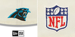 Panthers 2022 NFL SIDELINE Cream-Blue Fitted Hat by New Era - 4th View