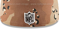 Panthers NFL TEAM-BASIC Desert Storm Camo Fitted Hat by New Era - 4th View