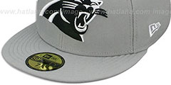 Panthers NFL TEAM-BASIC Grey-Black-White Fitted Hat by New Era - 4th View