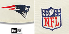 Patriots 2022 NFL SIDELINE Cream-Navy Fitted Hat by New Era - 4th View