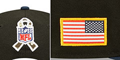 Patriots 2022 SALUTE-TO-SERVICE SNAPBACK Black-Navy Hat by New Era - 4th View