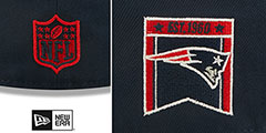 Patriots BANNER SIDE-PATCH Navy Fitted Hat by New Era - 4th View