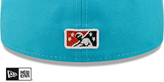 Patriots COPA Turquoise-Orange Fitted Hat by New Era - 4th View