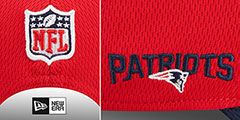 Patriots DASHMARK SIDELINE SNAPBACK Red-Royal Hat by New Era - 4th View