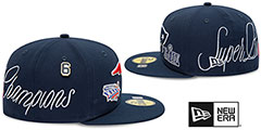 Patriots HISTORIC CHAMPIONS Navy Fitted Hat by New Era - 4th View