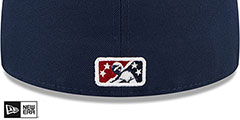 Patriots MILB MARVEL DEFENDERS Navy-Burgundy Fitted Hat by New Era - 4th View