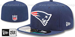 Patriots NFL BCA Navy Fitted Hat by New Era - 4th View