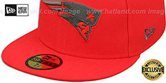 Patriots NFL TEAM-BASIC Fire Red-Charcoal Fitted Hat by New Era - 4th View