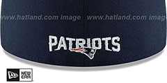 Patriots NFL TEAM-BASIC Navy Fitted Hat by New Era - 4th View