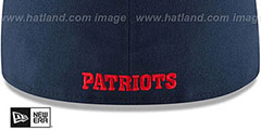 Patriots NFL THROWBACK TEAM-BASIC Navy Fitted Hat by New Era - 4th View