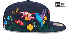 Patriots SIDE-BLOOM Navy Fitted Hat by New Era - 4th View