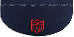 Patriots SIDE TEAM-PATCH Navy Fitted Hat by New Era - 4th View