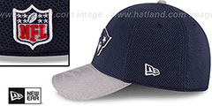 Patriots STADIUM TRAINING FLEX Navy-Grey Hat by New Era - 4th View