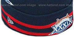 Patriots SUPER BOWL XXXIX Navy Knit Beanie Hat by New Era - 4th View