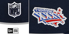 Patriots SUPER BOWL XXXVI SIDE-PATCH Navy Fitted Hat by New Era - 4th View