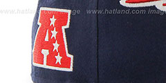 Patriots SUPER-SHOT STRAPBACK Navy Hat by Twins 47 Brand - 4th View