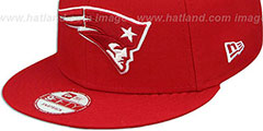 Patriots TEAM-BASIC SNAPBACK Red-White Hat by New Era - 4th View