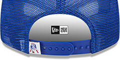 Patriots THROWBACK TEAM-BASIC TRUCKER SNAPBACK Royal Hat by New Era - 4th View