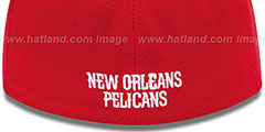 Pelicans INAUGURAL FLEUR-DE-LIS Red Fitted Hat by New Era - 4th View