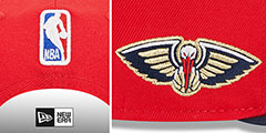 Pelicans STATEMENT SNAPBACK Red-Navy Hat by New Era - 4th View