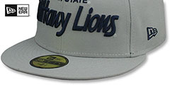 Penn State NCAA TEAM-SCRIPT Grey Fitted Hat by New Era - 4th View