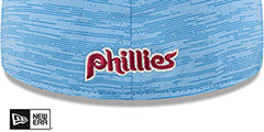 Philles 2024 COOPERSTOWN CLUBHOUSE Heather Sky Fitted Hat by New Era - 4th View