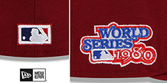 Phillies 1980 WORLD SERIES SIDE-PATCH UP Fitted Hat by New Era - 4th View