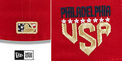 Phillies 2023 JULY 4TH STARS N STRIPES Fitted Hat by New Era - 4th View