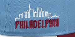 Phillies ALTERNATE CITY CONNECT Sky-Burgundy Fitted Hat by New Era - 4th View