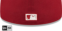 Phillies COOP FLORAL WATERCOLORS Burgundy Fitted Hat by New Era - 4th View