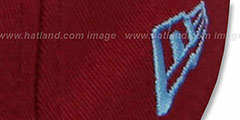 Phillies COOP SAILTIP SNAPBACK Burgundy-Sky Hat by New Era - 4th View