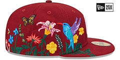 Phillies COOPERSTOWN SIDE-BLOOM Burgundy Fitted Hat by New Era - 4th View