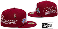 Phillies HISTORIC CHAMPIONS Burgundy Fitted Hat by New Era - 4th View