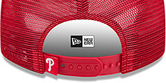 Phillies LOW-CROWN TRUCKER SNAPBACK Red Hat by New Era - 4th View