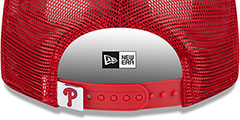 Phillies TEAM-BASIC TRUCKER SNAPBACK Red Hat by New Era - 4th View