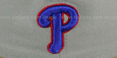 Phillies TEAM-PRIDE Grey-Red Fitted Hat by New Era - 4th View