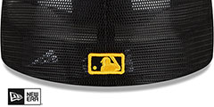 Pirates BATTING PRACTICE TRUCKER Black-Gold Fitted Hat by New Era - 4th View