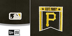 Pirates BANNER SIDE-PATCH Black Fitted Hat by New Era - 4th View