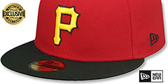 Pirates COOPERPACK Red-Black Fitted Hat by New Era - 4th View