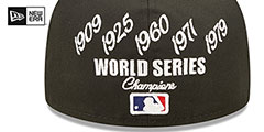 Pirates CROWN CHAMPS Black Fitted Hat by New Era - 4th View