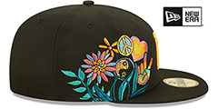 Pirates GROOVY Black Fitted Hat by New Era - 4th View