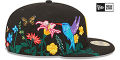 Pirates SIDE-BLOOM Black Fitted Hat by New Era - 4th View