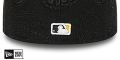 Pirates SWIRL Black Fitted Hat by New Era - 4th View