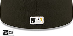 Pirates TRIPLE THREAT IDENTITY Black Fitted Hat by New Era - 4th View