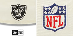 Raiders 2022 NFL SIDELINE Cream-Black Fitted Hat by New Era - 4th View