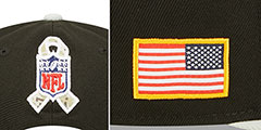 Raiders 2022 SALUTE-TO-SERVICE SNAPBACK Black-Grey Hat by New Era - 4th View