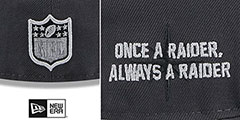 Raiders 2024 ONSTAGE NFL DRAFT Grey Fitted Hat by New Era - 4th View